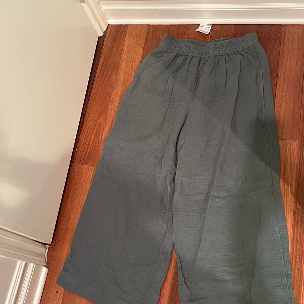 Madewell Ribbed Knit Pants in Gray